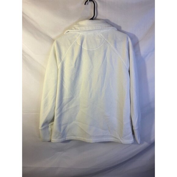 Calvin Klein White Fleece Zip Up Jacket Performance Womens Size Medium M - Picture 3 of 3